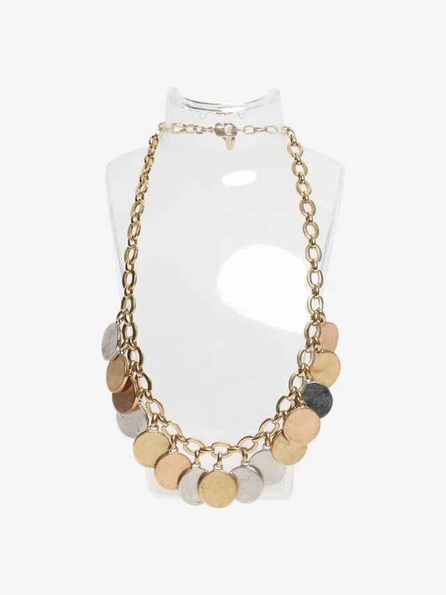 Versace Gold coin charm necklace in Gold from Sign of the Times