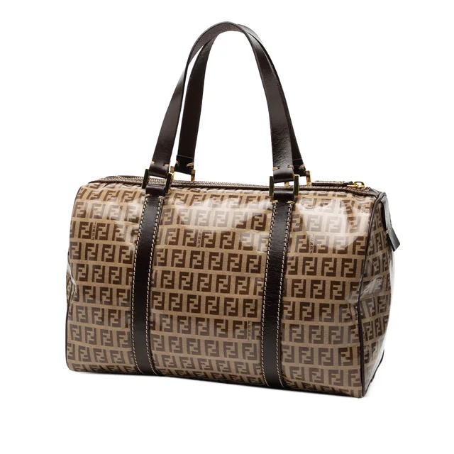 Brown Fendi Zucchino Crystal Boston Bag in Brown from Designer Revival, photo 2 of 2