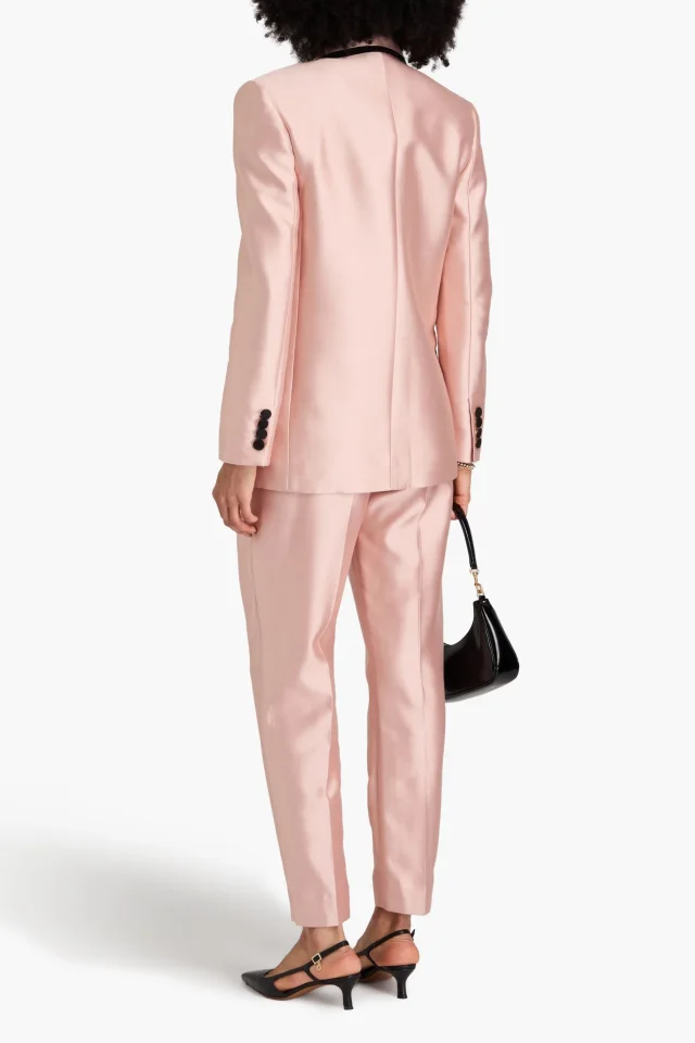 Zimmermann Grosgrain-Trimmed Wool and Silk-Blend Duchesse-Satin Blazer, photo 3 of 4 from THE OUTNET