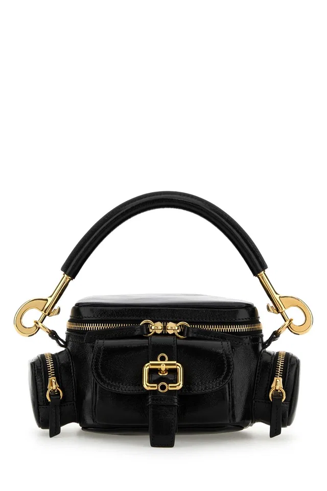 Chloé Double Shoulder Bag — Black in Black Calfskin from HEWI