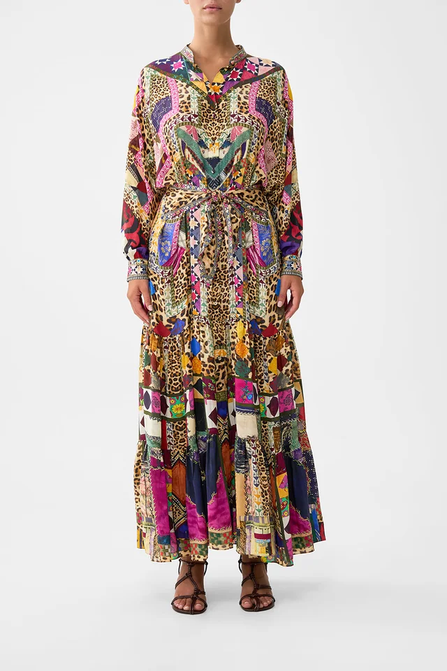 Camilla eBoutique TIERED SHIRTDRESS WITH WIDE WAIST TIE EMBROIDERED EVER AFTER from CAMILLA, photo 1 of 1