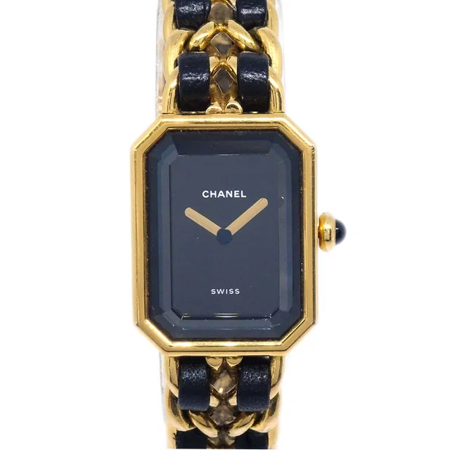 Chanel Premiere Watch Gold #M in Gold Leather from AMORE Vintage Tokyo