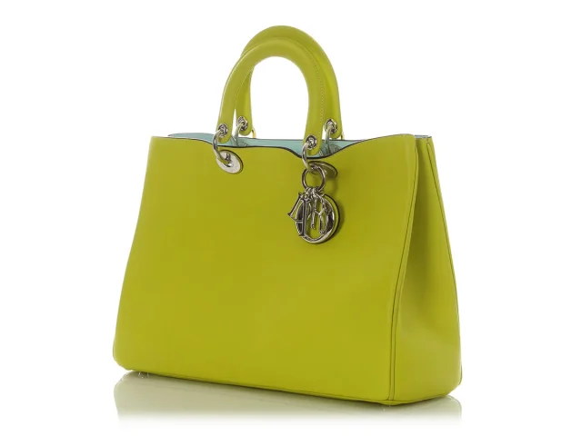 Dior Large Green Diorissimo Tote in Green Leather from Ann's Fabulous Finds, photo 4 of 10