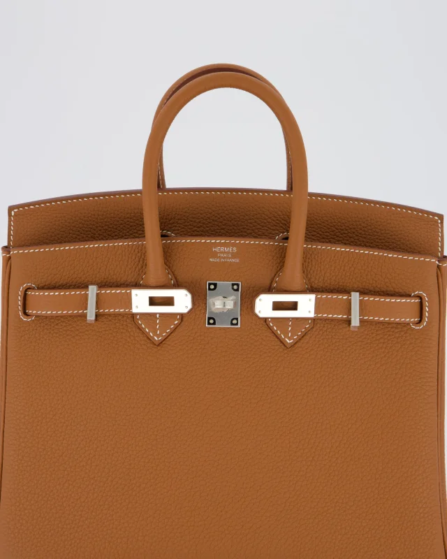 Hermès Birkin 25 Retourne Bag in Gold Togo leather from Sellier, photo 14 of 21