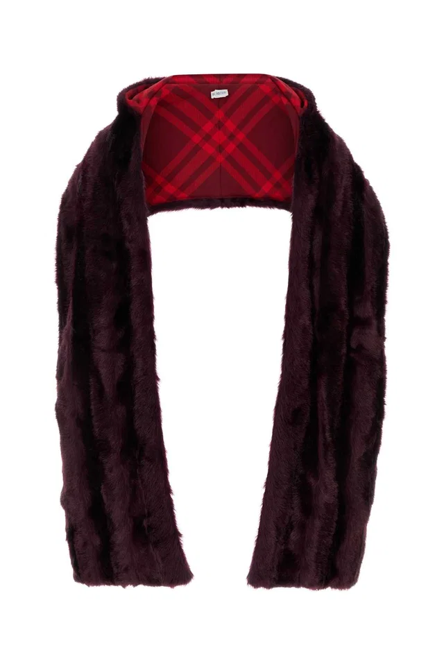 Burberry Eco Fur Scarf — Purple Scarfs in Purple Wool from HEWI