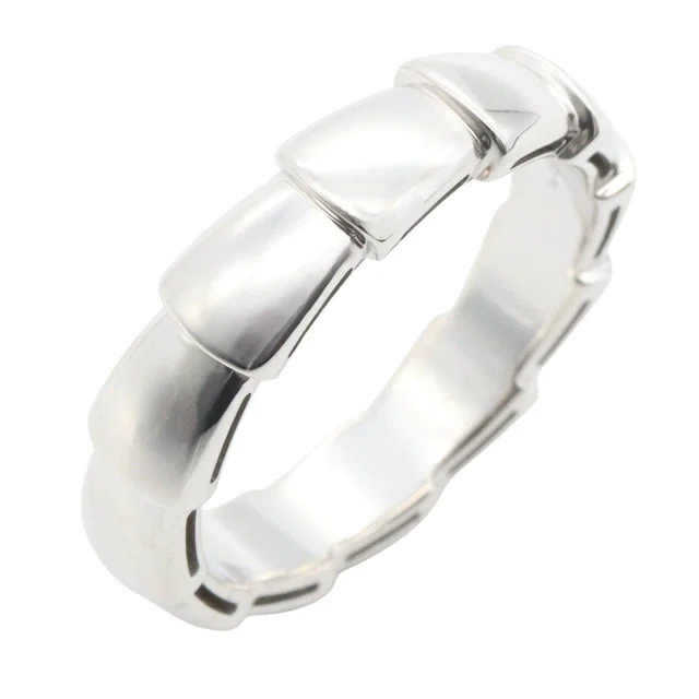 Bvlgari Serpenti Viper Au750 White Gold Ring Size 16 in White from LuxUness