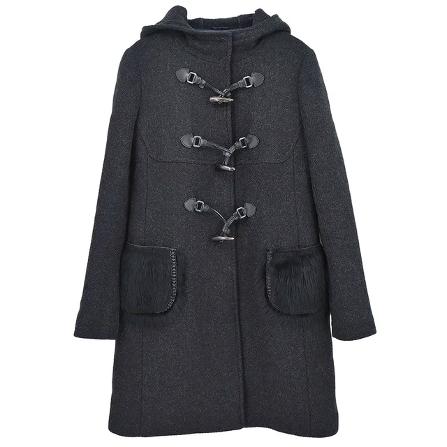Prada 2006 Duffel Coat Gray #42 in Grey Wool from AMORE Vintage Tokyo