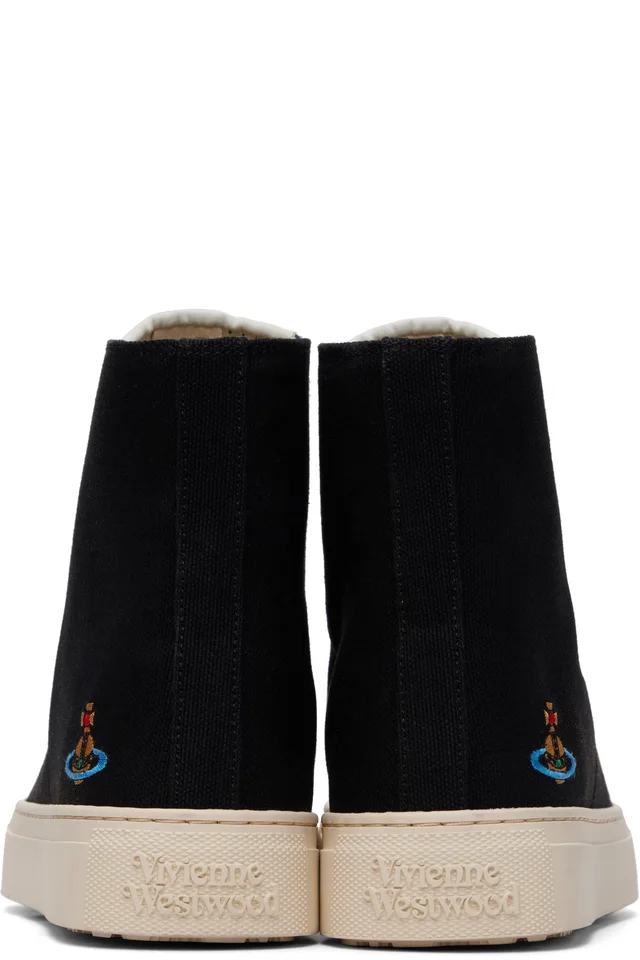 Vivienne Westwood Black High Top Plimsoll Sneakers, photo 2 of 5 from SSENSE