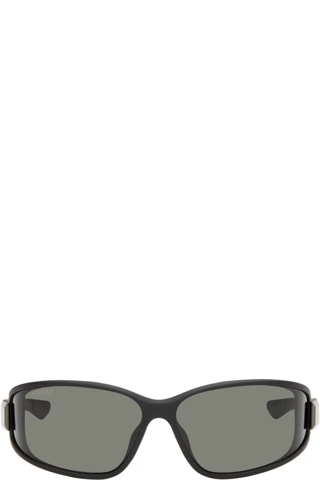 Gucci Black Lettering Mountain Pack Sunglasses from SSENSE, photo 1 of 1