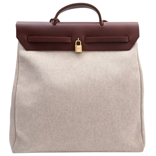Hermès 2003-made Herbag MM in Rouge Sellier in Red from VINTAGE QOO TOKYO, photo 2 of 2