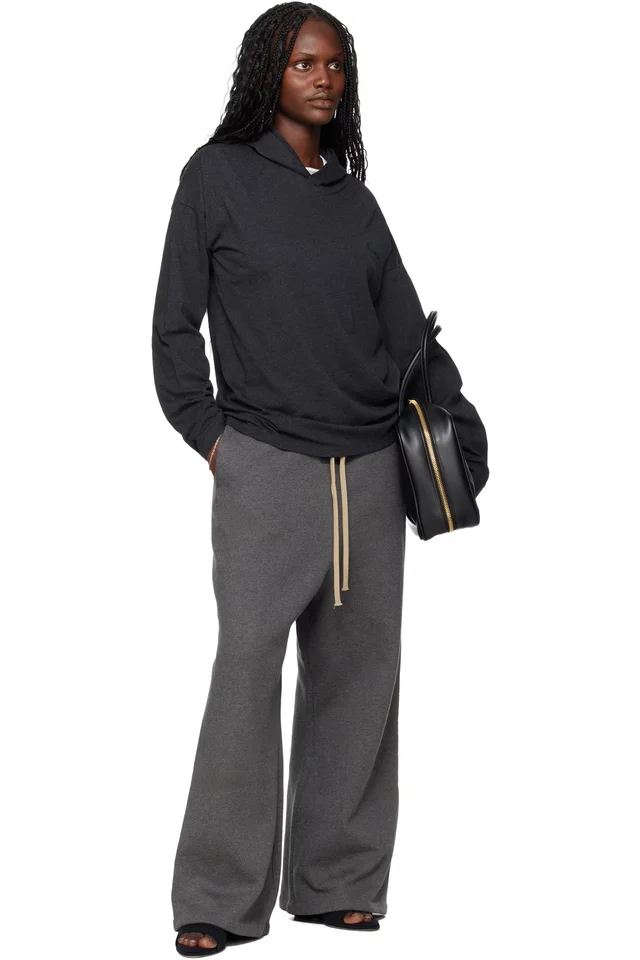 Fear of God ESSENTIALS Gray Holiday Embroidered Classic Fit Long Sleeve Hoodie, photo 4 of 4 from SSENSE
