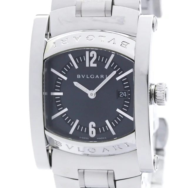 Bvlgari Assioma Stainless Steel Quartz Unisex Watch AA39S Polished in Gray from Elady
