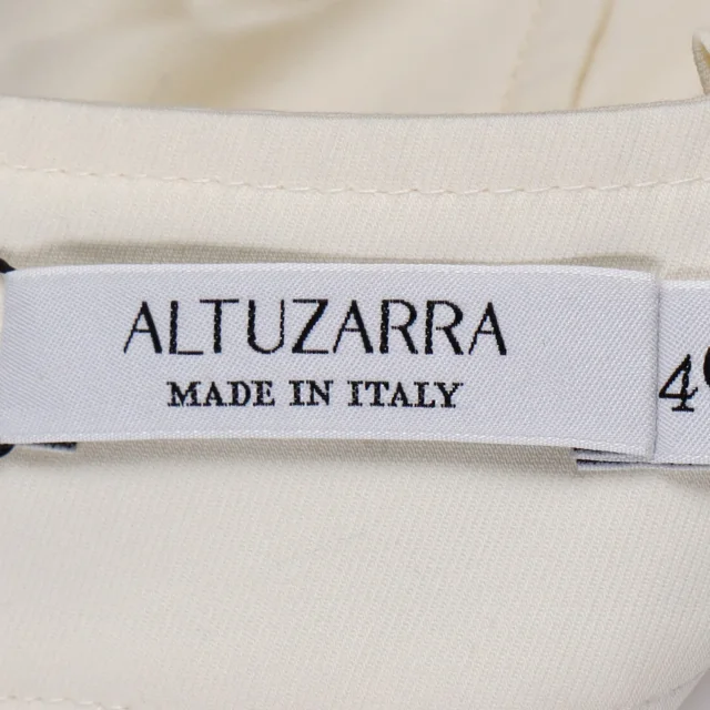 Altuzarra Waistband Detail Midi Pencil Skirt in White Cotton in White, photo 4 of 6 from ShopSimon