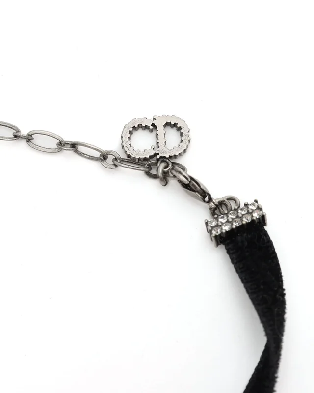 Dior CD Velvet Star Rhinestone Choker in Velvet from A Retro Tale, photo 3 of 3