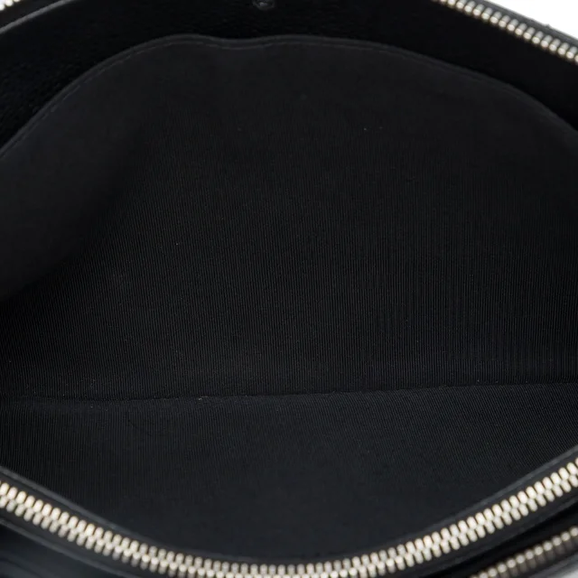 Black Chanel CC Quilted Caviar Double Pocket Zip Pouch in Black Caviar leather from Designer Revival, photo 2 of 2