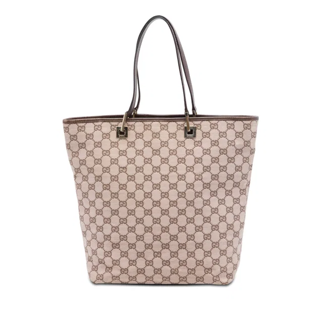 Beige Gucci GG Canvas Tote in Beige Canvas from Designer Revival