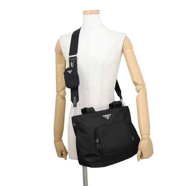 Prada Re-Nylon 2WAYHandbag Black1BG354_RV44_F0002_V_B1M Nylon in Nylon from GALLERY RARE, photo 5 of 14