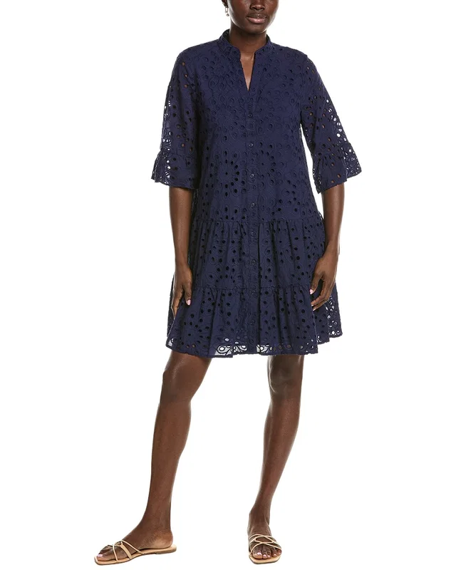 Anne Klein Stand Collar Tiered Shirtdress, image 1 of 1 from Rue La La