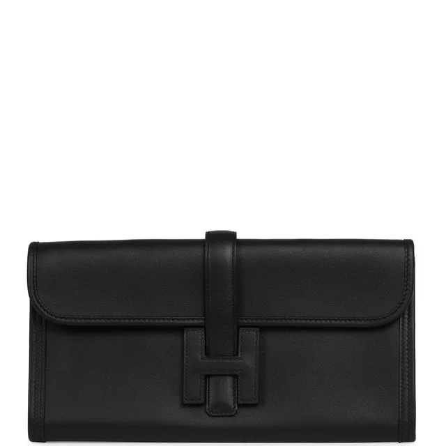 Hermès Jige Elan 29 Black Swift in Black Swift leather from Madison Avenue Couture