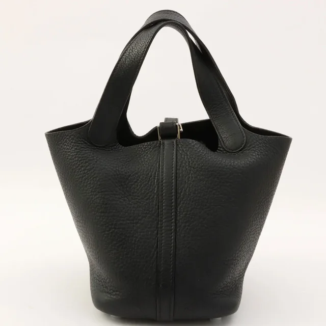 Hermès 2006 Picotin PM Black in Black Clemence leather from VINTAGE QOO TOKYO, photo 2 of 12