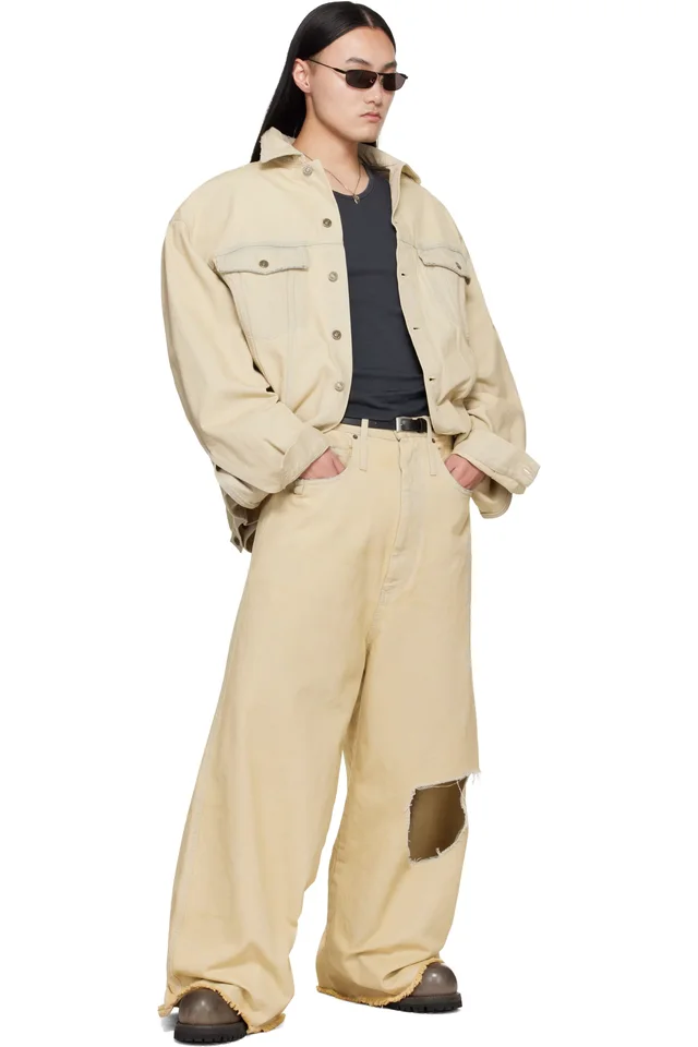 LU'U DAN Off-White Dumpster Denim Jeans, photo 5 of 5 from SSENSE