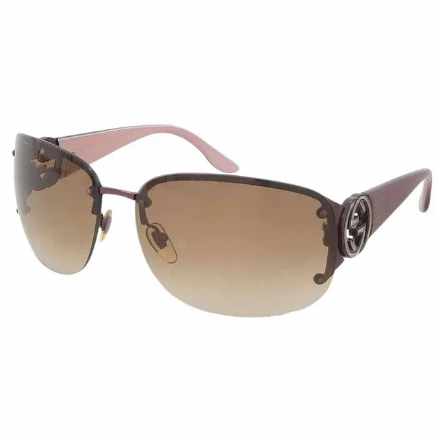Gucci Interlocking G Sunglasses Brown/Purple in Brown from VINTAGE QOO TOKYO