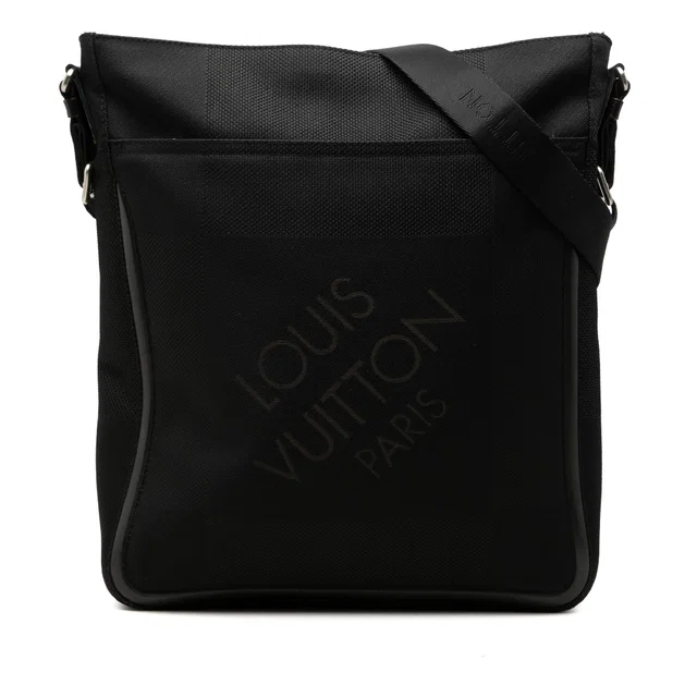 Black Louis Vuitton Damier Geant Compagnon Crossbody Bag in Black Canvas from Designer Revival