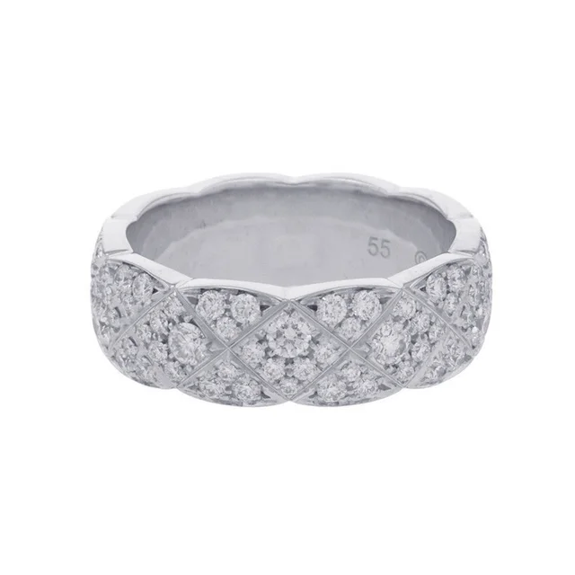 Chanel Coco Crush Collection Diamond Ring Size Medium/55/#15J12093 18K White Gold in White from GALLERY RARE, photo 2 of 2