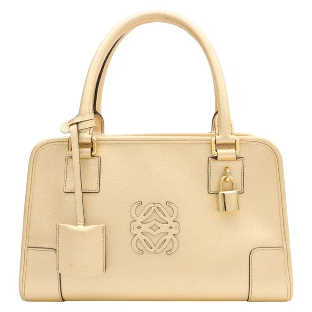 Loewe Anagram Amazonas handbag in gold in Gold Leather from VINTAGE QOO TOKYO