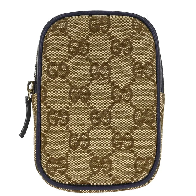Gucci Beige Canvas GG Cigarette Case Pouch in Beige Canvas from AMORE Vintage Tokyo