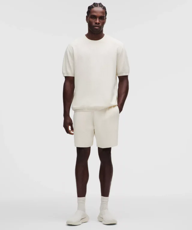 lululemon Cotton-Blend Knit Short 7" in Light Ivory, photo 6 of 7 from lululemon