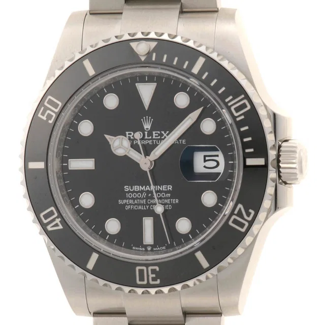 Rolex Submariner Black Bezel Watch Stainless Steel Automatic in Black from The Reluxe