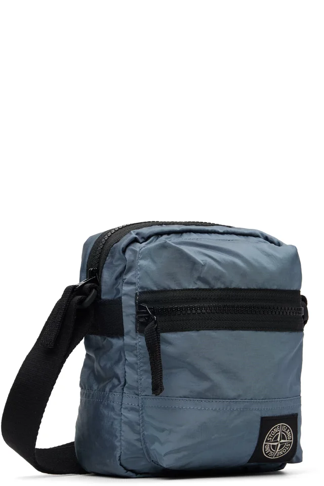 Stone Island Blue 9200015 Coated Nylon Metal ECONYL Bag, photo 2 of 4 from SSENSE