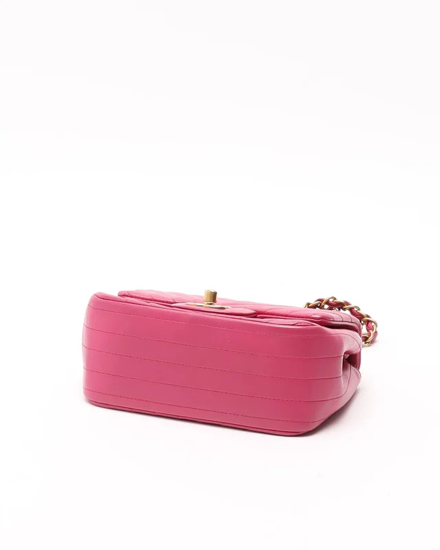Chanel Chevron Mini Square Flap Bag in Leather from A Retro Tale, photo 4 of 10