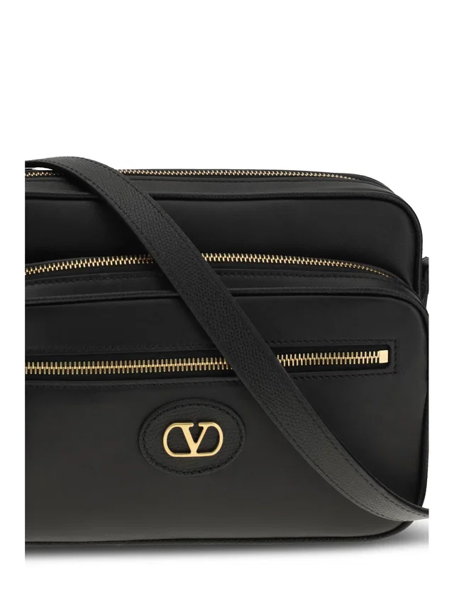 Valentino Garavani Antibes Shoulder Bag — Black Calf Leather in Black Calfskin from HEWI