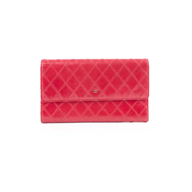 Louis Vuitton Chanel Long Wallet Red in Red Leather from The Purse Affair