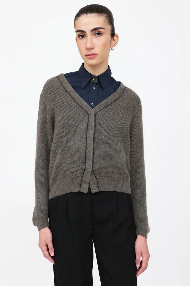Brunello Cucinelli Knit Monili Cardigan in Wool from VSP Consignment