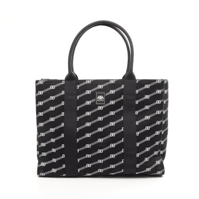 Balenciaga BB Monogram Canvas Tote Bag in Coated canvas from LuxUness