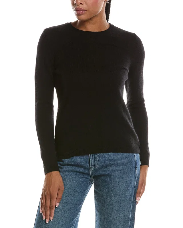 Forte Cashmere Basic Crewneck 100% Cashmere Sweater, image 1 of 1 from Gilt