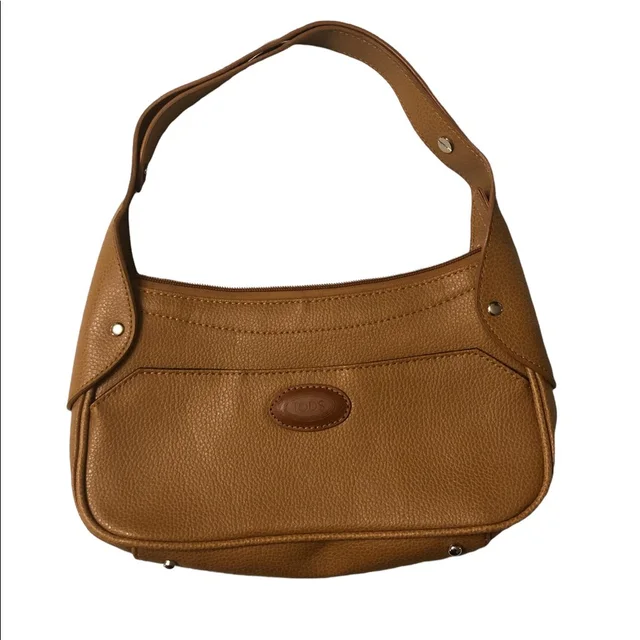 Tod's Tan Pebbled Leather Shoulder Bag in brown|neutral Leather from Poshmark