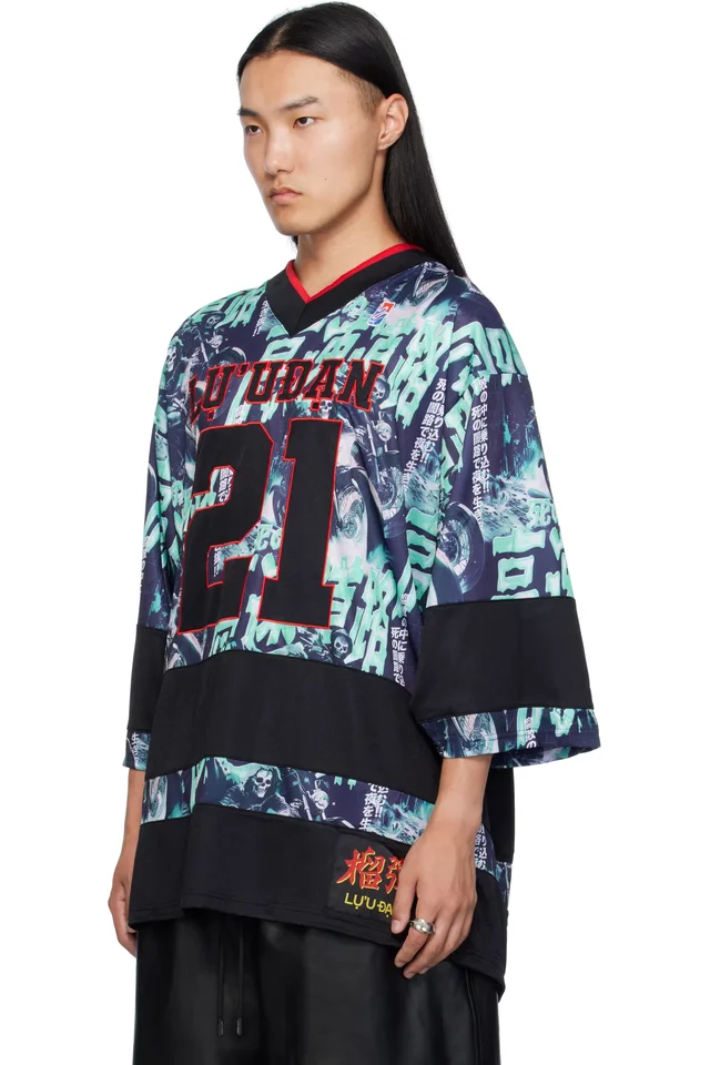 LU'U DAN Multicolor Hockey L-D T-shirt, photo 4 of 5 from SSENSE