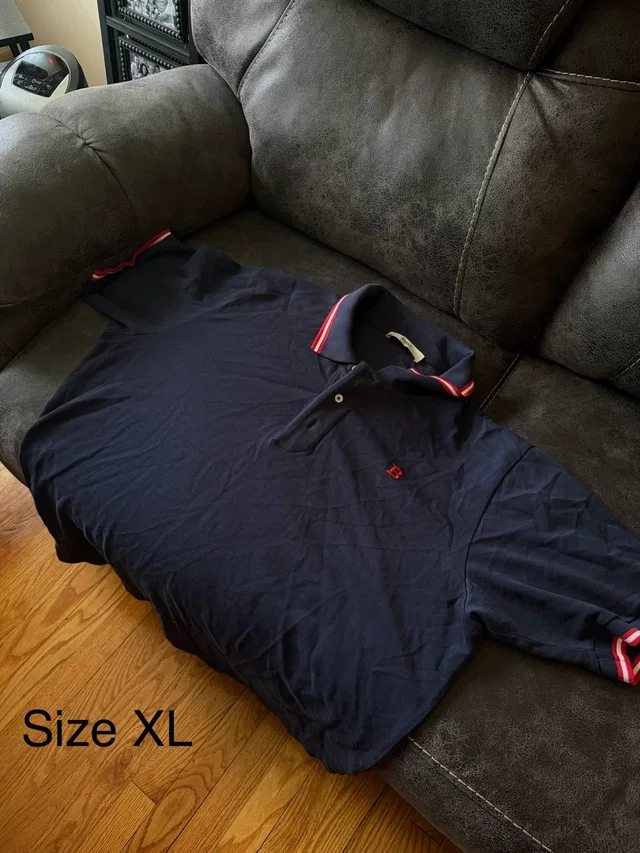 Bally Navy Polo With Red-Trim Collar in blue|red from Poshmark