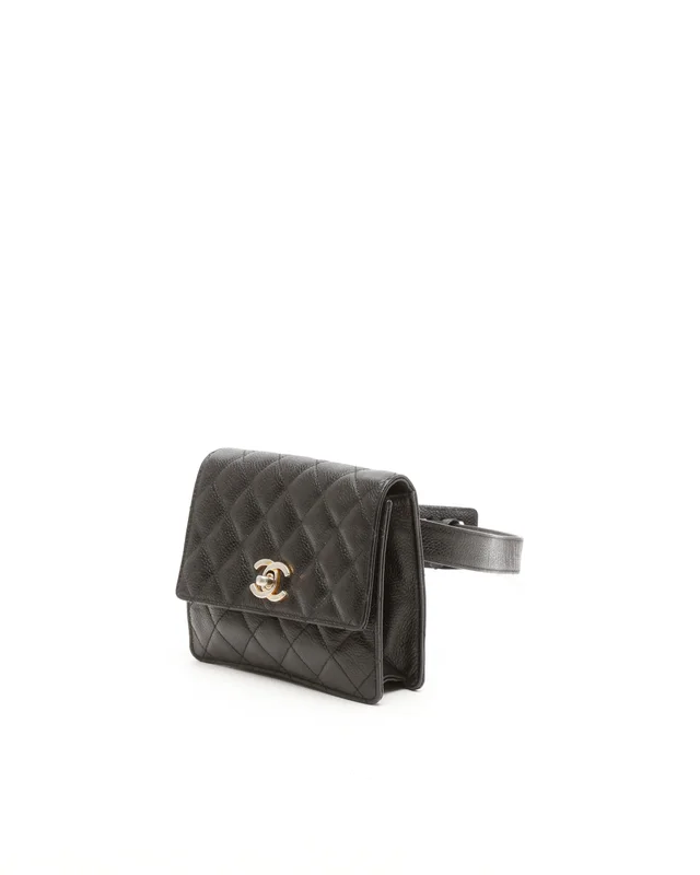 Chanel CC Caviar Waist Bag in Caviar leather from A Retro Tale, photo 2 of 10