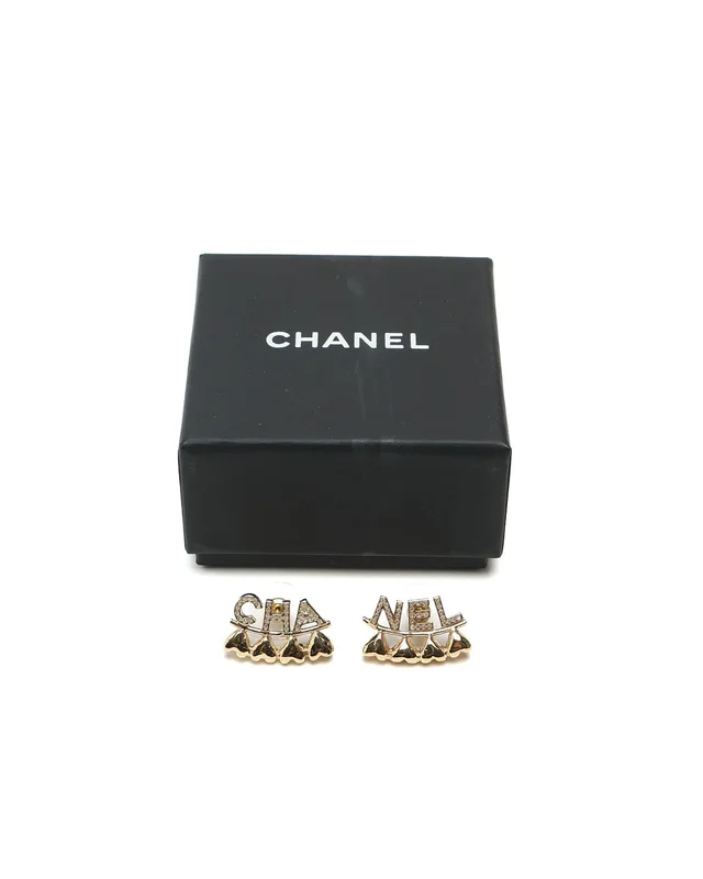 Chanel Coco Mark Rhinestone Earrings from A Retro Tale, photo 2 of 2