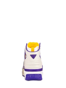 JUST DON High-Top Sneakers with Side Detail in 70% Calf, 30% Lycra®, photo 5 of 8 from LUISAVIAROMA