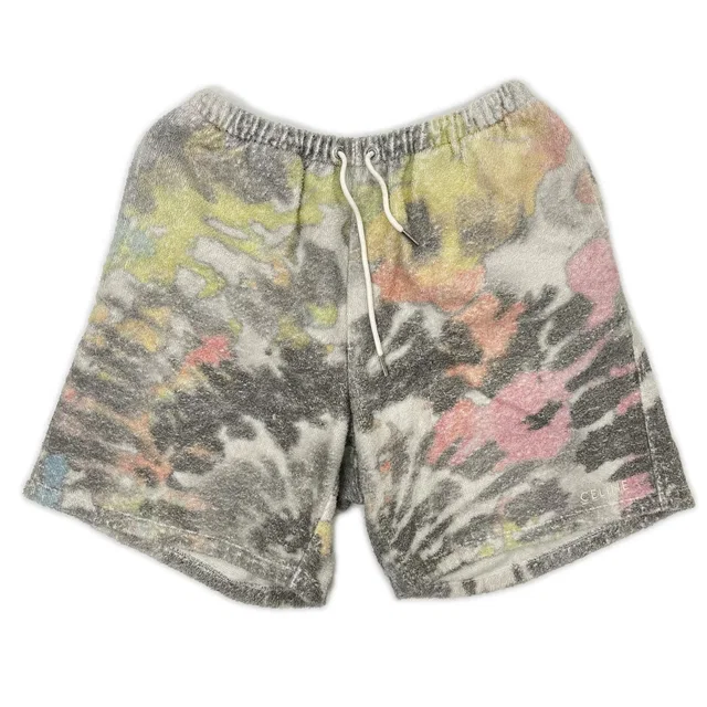 Celine White Terry Cotton Shorts in White from The Reluxe