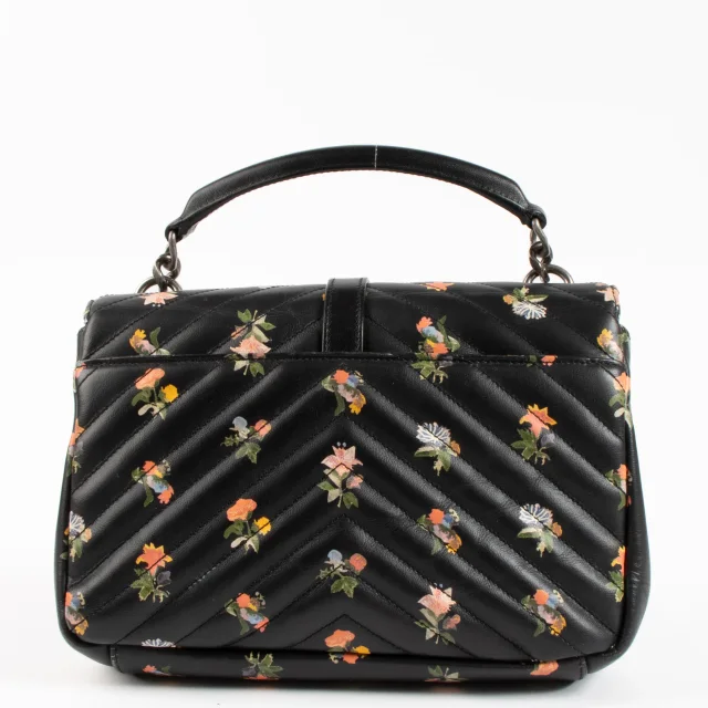 Saint Laurent Floral Medium College Bag in Black from Labellov, photo 4 of 8