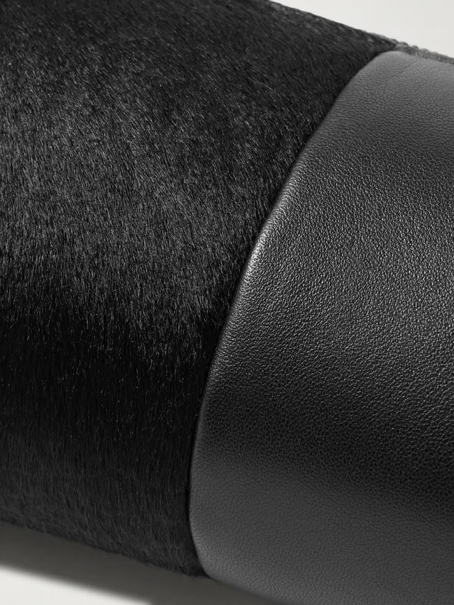 KHAITE Kye calf hair and leather shoulder bag - black - One Size in Black 100% Calfskin leather, photo 4 of 5 from NET-A-PORTER (Canada)