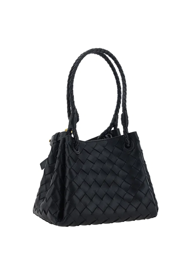 Bottega Veneta Parachute Shoulder Bag — Black Lambskin in Black Lambskin from HEWI