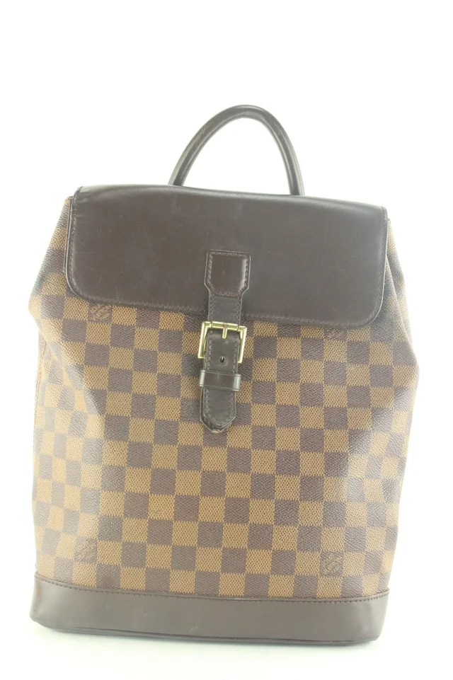 Louis Vuitton Damier Ebene Soho Backpack in Brown Leather from Bagriculture